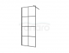 INVENA Kabina walk-in szkło - geometryczna kratka profil czarny 80 x 200 AK-32-187-S 